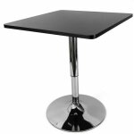 Table haute de bar mange - debout, table de bar carr�e r�glable en hauteur, table haute 60x60 cm avec ...