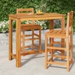 Table haute de jardin table de bar - mange - debout 120x60x105 cm bois d'acacia solide bv577013