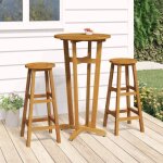 Bonnevie - table haute de jardin table de bar - mange - debout 60x105 cm bois d'acacia solide bv955469 ...