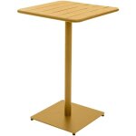 Hesperide - table haute de jardin phuket ocre 2 places en acier trait poxy - hespride