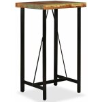 Helloshop26 ? table haute mange debout 107 cm ? bois de r�cup�ration massif ? pieds en acier robuste ...
