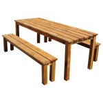 Set de jardin 1 table 2 bancs banket Set de jardin 1 table 2 bancs banket