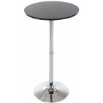 Table de support rond moderne pour bar avec �tag�re en bois diff�rentes couleurs colore : noir