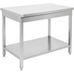 Table inox centrale avec etagre - 600 x 600 mm