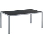 Beliani - table de jardin 160 x 90 cm en aluminium et verre noir et argenté industriel catania Beliani - table de jardin 160 x 90 cm en aluminium et verre noir et argenté industriel catania
