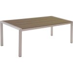 Table de jardin 180 x 90 cm en bois composite et aluminium marron et argent� vernio