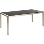 Beliani - table de jardin pour 6 personnes 180 x 90 cm en aluminium noir et argenté vernio Beliani - table de jardin pour 6 personnes 180 x 90 cm en aluminium noir et argenté vernio