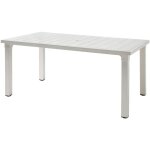 Table de jardin, table de jardin 6 personnes ercole blanc en plastique, scab design