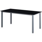 Table de jardin aluminium 4 / 6 / 8 personnes verre de scurit 5mm 87 / 150 / 190x90x73 / 75cm table ...