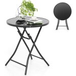 Costway - table de jardin bistro ronde pliante, table de cocktail extérieur avec plateau en verre trempé, ... Costway - table de jardin bistro ronde pliante, table de cocktail extérieur avec plateau en verre trempé, ...
