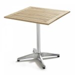 Table de jardin carrée aluminium et bois Table de jardin carrée aluminium et bois