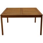 Table de jardin carre en bois massif l147 cm akis
