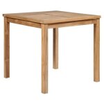 Table de jardin carrée teck massif clair leez 80cm Table de jardin carrée teck massif clair leez 80cm