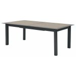 Hesperide - table de jardin extensible allure effet bois muscade & graphite 12 places en aluminium traité ... Hesperide - table de jardin extensible allure effet bois muscade & graphite 12 places en aluminium traité ...