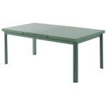 Table de jardin extensible en aluminium l. 180 / 240cm - vert amande - nauru de mylia