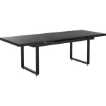 Beliani - table de jardin extensible en aluminium noir plateau � lattes pieds cadre valcanetto