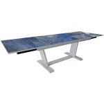 Table de jardin extensible amber en aluminium / kedra - 180 / 230 / 280 x 100 cm - blanc / obérons - ... Table de jardin extensible amber en aluminium / kedra - 180 / 230 / 280 x 100 cm - blanc / obérons - ...