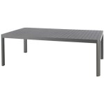 Hesperide - table de jardin extensible carre paradize graphite 10 places en aluminium trait poxy - ...