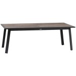 Hesperide - table de jardin extensible pavane graphite & pcan 12 places en aluminium trait poxy - ...
