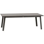 Hesperide - table de jardin extensible pavane seigle & praline 12 places en aluminium trait poxy - ...