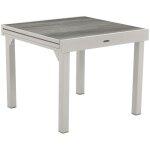 Table de jardin extensible piazza gris smoke & blanc 8 places en aluminium traité époxy - hespéride Table de jardin extensible piazza gris smoke & blanc 8 places en aluminium traité époxy - hespéride