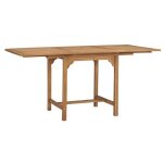 Table de jardin extensible teck massif clair kounjo 110 - 160cm
