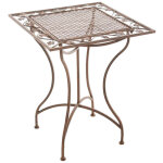 Table de jardin en fer forg� asina 60 x 60 cm marron antique