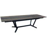 Table de jardin galléo en aluminium 180 / 230 / 280 cm - plateau fundermax - graphite / mocca - proloisirs ... Table de jardin galléo en aluminium 180 / 230 / 280 cm - plateau fundermax - graphite / mocca - proloisirs ...