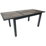 Proloisirs - table de jardin genes en aluminium 60 / 220 x 74 x 90 cm - plateau spc - graphite / gris ...