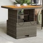 Vidaxl - table de jardin gris 80x80x71 cm r�sine tress�e et bois acacia