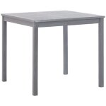 Vidaxl - table de jardin gris 80x80x74 cm bois d'acacia massif