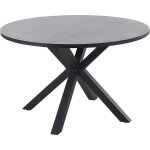 Beliani - table de jardin moderne 120 cm avec aluminium et verre gris et noir maletto Beliani - table de jardin moderne 120 cm avec aluminium et verre gris et noir maletto
