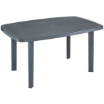 Table de jardin ovale faro gris anthracite ref. 609907