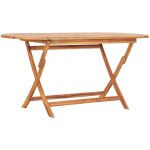Maison chic - table de jardin pliable table d'ext�rieur table d'appoint 160x80x75 cm bois de teck solide ...