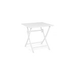 Table de jardin pliante 70x70x71 cm en alu blanc - baio Table de jardin pliante 70x70x71 cm en alu blanc - baio