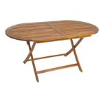 Estexo - table de jardin pliante avec plateau ovale en bois d'acacia 160 x 85 x 75 cm Estexo - table de jardin pliante avec plateau ovale en bois d'acacia 160 x 85 x 75 cm