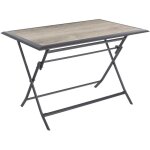 Hesperide - table de jardin pliante rectangulaire azua gris smoke 4 places en aluminium traité époxy ... Hesperide - table de jardin pliante rectangulaire azua gris smoke 4 places en aluminium traité époxy ...