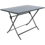 Hesperide - table de jardin pliante rectangulaire greensboro graphite 4 places en acier traité époxy ... Hesperide - table de jardin pliante rectangulaire greensboro graphite 4 places en acier traité époxy ...