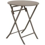 Hesperide - table de jardin pliante ronde greensboro tonka 2 places en acier trait poxy - hespride ...