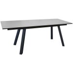 Proloisirs - table de jardin rectangulaire agra, plateau verre - graphite / perle 150 / 200 / 250 cm Proloisirs - table de jardin rectangulaire agra, plateau verre - graphite / perle 150 / 200 / 250 cm