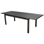 Proloisirs - table de jardin rectangulaire extensible louisiane en aluminium - graphite 187 / 247 cm Proloisirs - table de jardin rectangulaire extensible louisiane en aluminium - graphite 187 / 247 cm