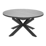 Table de jardin extensible 145 / 200cm en aluminium anthracite - vila