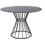 Proloisirs - table de jardin ronde holland en acier - anthracite - 110 cm