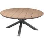 Hesperide - table de jardin ronde oriengo acacia & graphite 8 places en aluminium trait� �poxy - hesp�ride ...