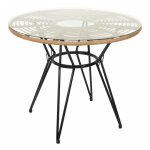 Paris prix - table de jardin ronde 'surabaya' 90cm noir