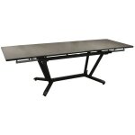 Proloisirs - table de jardin vita 150 / 200 / 250 cm, plateau kedra� alu ceram kedra - graphite / alley ...