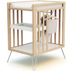 Jurababy - table  langer 2 tagres only en bois 76 x 56 x 94 cm