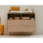 Abitare - table � langer pour enfants 100x78 cm ch�ne clair - agrigento