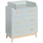 Table  langer mobili rebecca tessen 100x80x42 mdf pin vert d'eau marron scandinave  monter