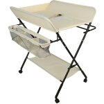 Yongqing - table à langer pliante avec panier de rangement pour nouveaux - nés chambre bébé - beige Yongqing - table à langer pliante avec panier de rangement pour nouveaux - nés chambre bébé - beige
